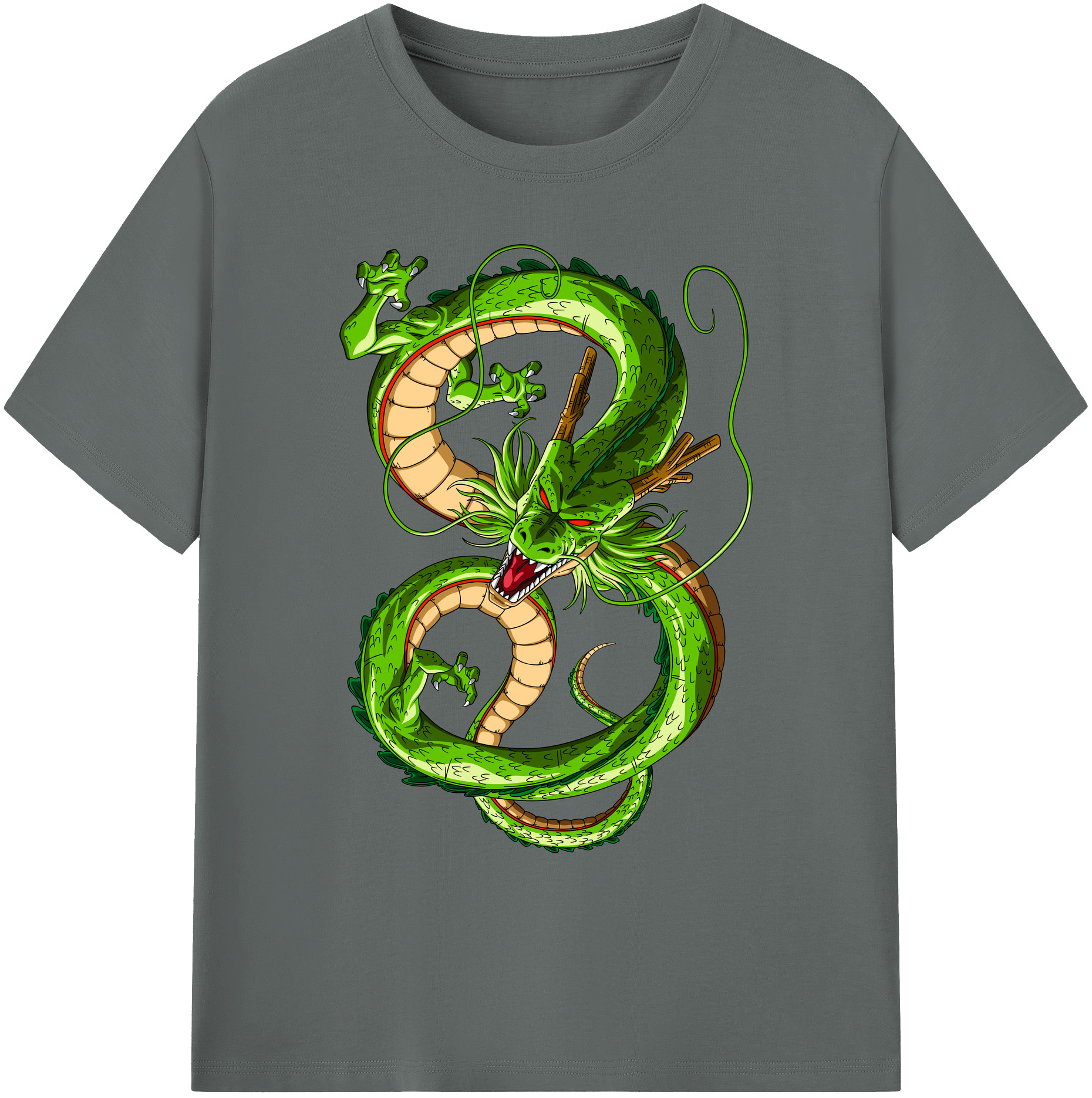 （画像用） ドラゴンボール 神龍 シェンロン DRAGON BALL Shenron 綿100％ メンズ半袖Tシャツ｜肌触りやわらか＆通気性